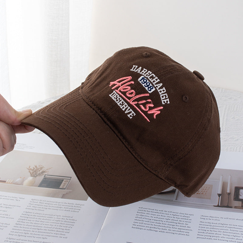 Wholesale Letter Embroidered Baseball Cap Men's and Women's Fashion Cap Shown Small Face